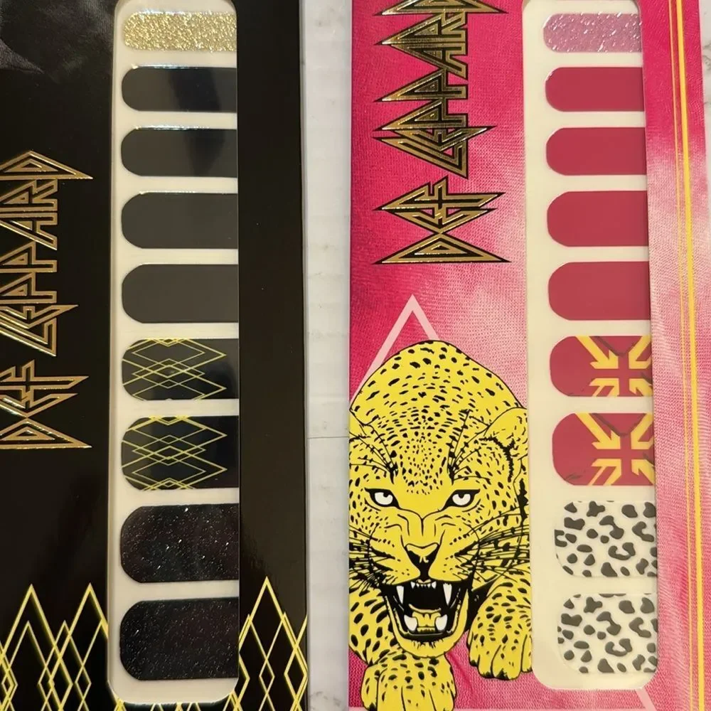 Def Leppard Rock & Roll Beauty Nail Strips 40ct Self Adhesive Decals‎ Bundle 2pk